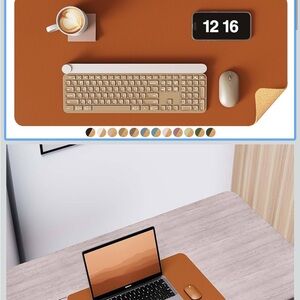 Amazon Tan Leather Desk Mat for Home Office